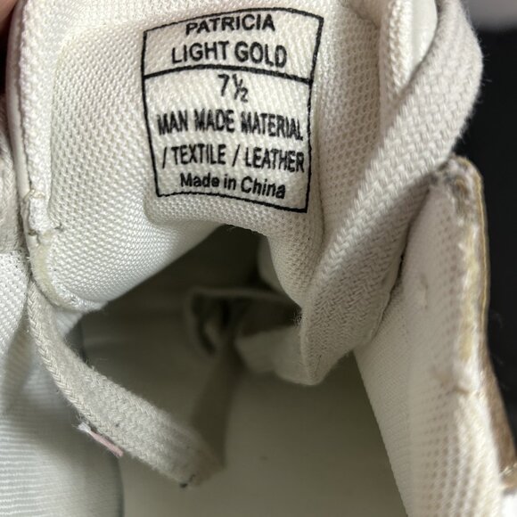 Shu Shop Patricia sneakers in a light gold color with a leopard print star 7.5 - Picture 6 of 7